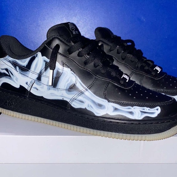 nike air force black skeleton